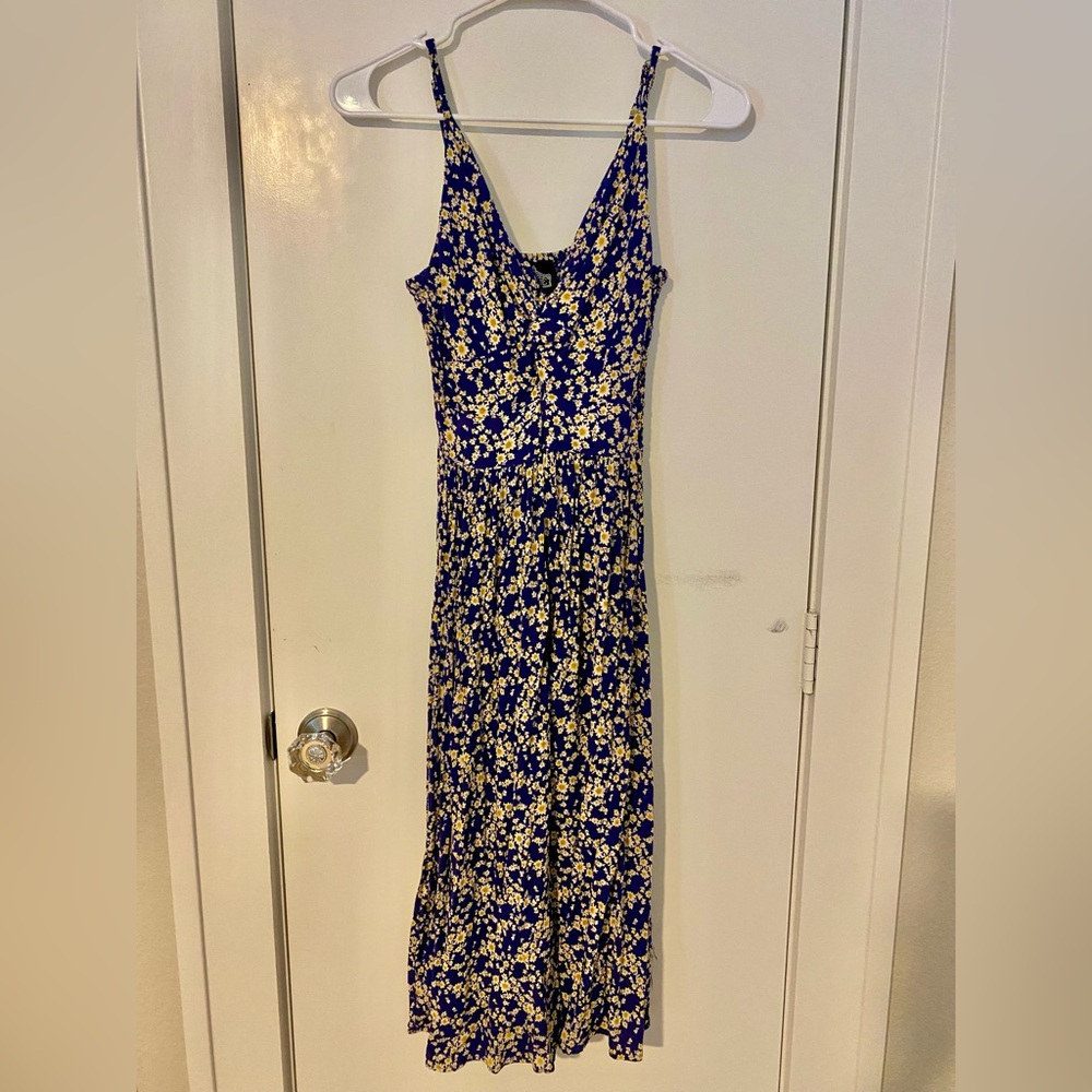 Floral Blue and White Women's Dress